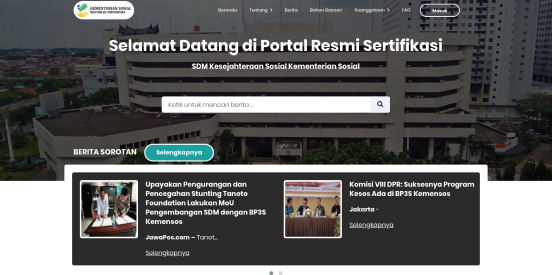BP3S: Indonesian Ministry of Social Human Resources Certification Portal